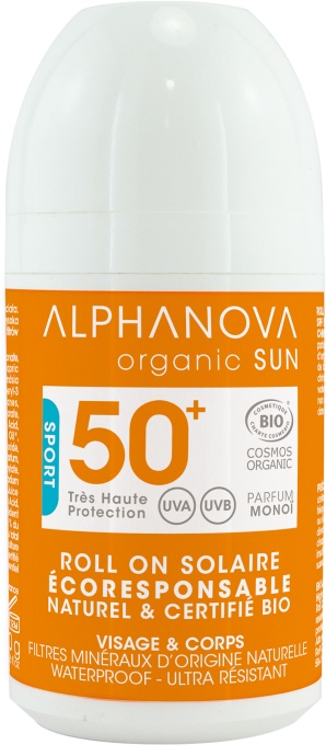 Alphanova Sun Sport Extreme Rezistent La Apă SPF50+ Roll-On 50g - Img 1