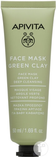 Apivita Mască De Față Cu Argilă Verde Curățare Profundă Tub 50ml - Img 1