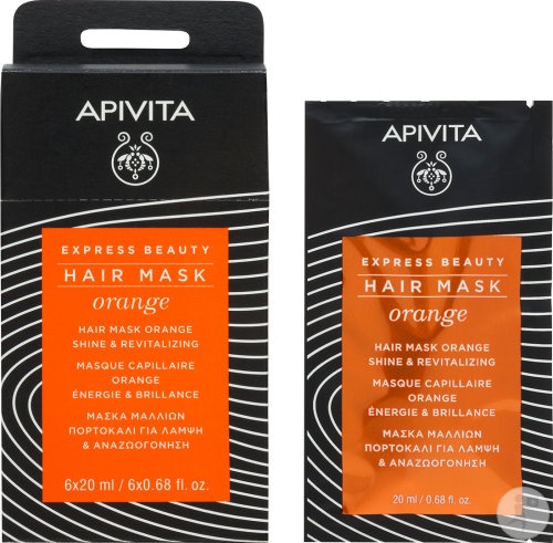 Apivita Orange Mască De Păr Strălucire Și Revitalizare 20ml - Img 1