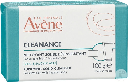 Avène Cleanance Exfoliant Solid Pentru Ten Gras Cu Imperfecțiuni 100g - Img 1