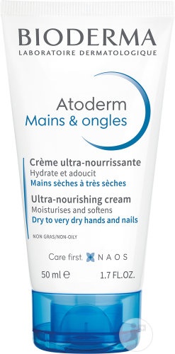 Bioderma Atoderm Crema De Mâini Și Unghii Ultra Reparatoare 50ml - Img 1