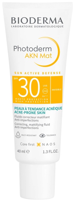 Bioderma Photoderm AKN Mat Fluid Matifiant SPF30 Pentru Ten Predispus La Acnee 40ml - Img 1