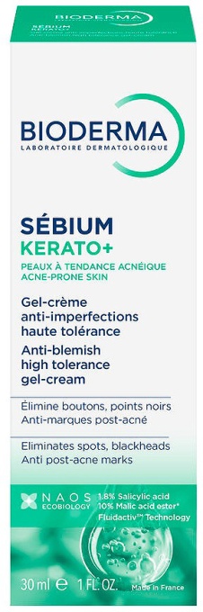 Bioderma Sébium Kérato+ Gel-Crème Anti-Imperfecțiuni Și Puncte Negre 30ml - Img 1