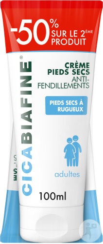 Cicabiafine Cremă Pentru Picioare Uscate Și Crăpate Duopack 2x100ml - Img 1