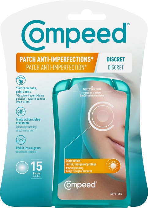 Compeed Plasture Discret Anti-Imperfecțiuni Plasture Hidrocoloid 15 Bucăți - Img 1