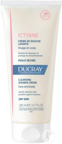 Ducray Ictyane Cremă De Duș Pentru Față Și Corp Piele Uscată Tub 200ml - Img 1