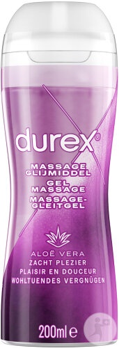 Durex Play Masaj 2 În 1 Gel De Masaj Cu Aloe Vera Tub 200ml - Img 1