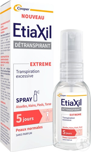 Etiaxil Deodorant Antiperspirant Extrem 5 Days Transpirație Excesivă La Nivelul Axilelor, Mâinilor Și Picioarelor 30ml - Img 1