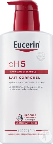 Eucerin pH5 Lapte Corporal 5% Dexpantenol Piele Uscata Si Sensibila Flacon Dozator 400ml - Img 1
