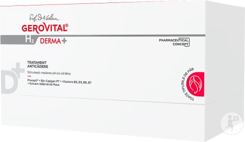 Gerovital H3 Derma+ Tratament Anticădere Fiole 12x10ml - Img 1