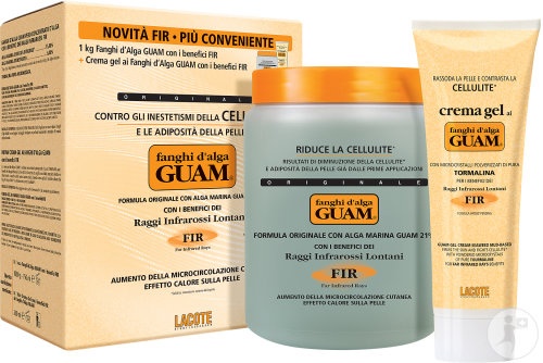 Guam Set Boue D'Algues FIR Flacon 1000g + Gel Fermitate Tub 200ml - Img 1