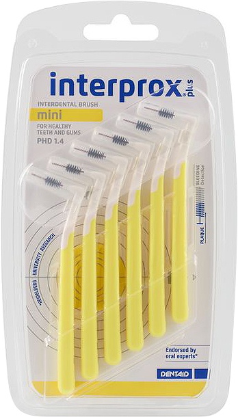 Interprox Plus Periuta Interdentara Mini Galbena 6 Bucăți - Img 1