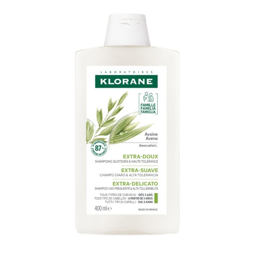 Klorane Șampon Cu Fulgi De Ovăz Toate Tipurile De Păr 400ml - Img 1