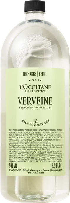 L’Occitane Gel De Duș Cu Extract De Verbină Rezerva 500ml - Img 1