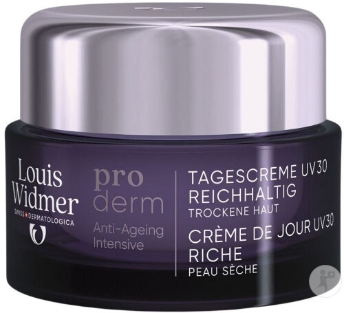 Louis Widmer Proderm Cremă De Zi SPF30 Cu Textura Bogata Fără Parfum Pot 50ml - Img 1