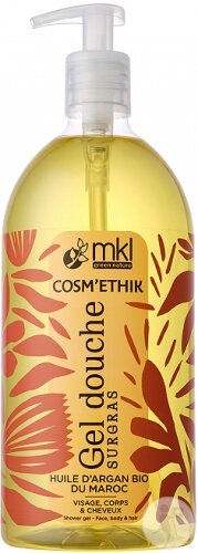 MKL Green Nature Coms'Éthik Ulei De Argan Bio Din Maroc Gel De Duș Dermatologic Flacon-Pompe 1l - Img 1