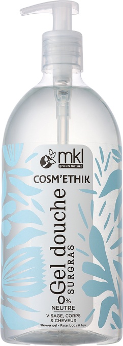 MKL Green Nature Cosm'Ethik Gel De Duș Rehidratant Neutru Organic 1l - Img 1