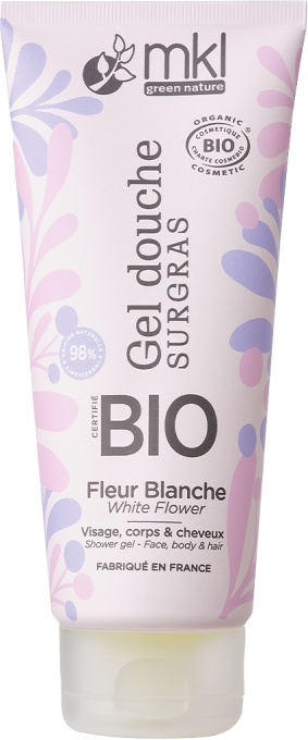 MKL Green Nature Gel De Duș Surgras Ultra-Hrănitor Floare Albă Bio 200ml - Img 1