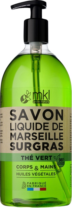MKL Green Nature Săpun Lichid De Marseille Rehidratant Ceai Verde Corp/Față/Mâini 1L - Img 1