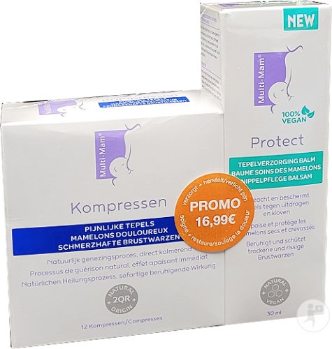 Multi-Mam Set Comprese + Balsam Protectiv Pentru Îngrijirea Mameloane 2 Produse - Img 1