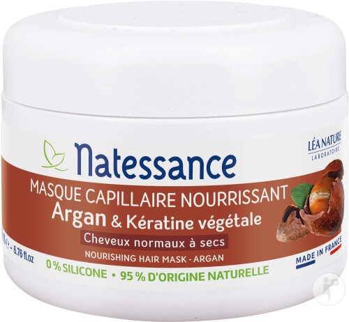 Natessance Mască Capilară Nutriție Anti‑Age Cu Argan Și Kératină Vegetală 200ml - Img 1