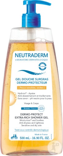 Neutraderm Gel Duș Surgras Dermo-Protector Față Și Corp Piele Uscată Și Sensibilă 500ml - Img 1