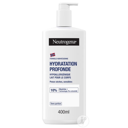 Neutrogena Loțiune Corporală De Hidratare Profundă 72h Hipoalergenică Flacon Cu Dozator 400ml - Img 1