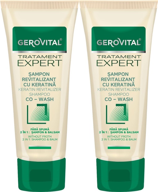 Pachet Gerovital Tratament Expert Șampon Revitalizant Go Wash 2x150ml - Img 1