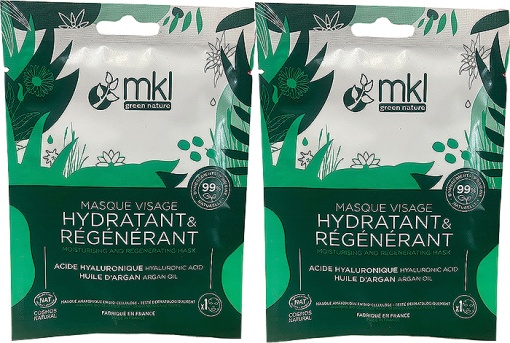 Pachet MKL Green Nature Mască De Față Hidratantă Și Regenerantă 2x10ml - Img 1