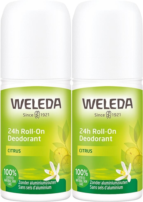 Pachet Weleda Deodorant Citrus 24h Roll-On 2x50ml - Img 1