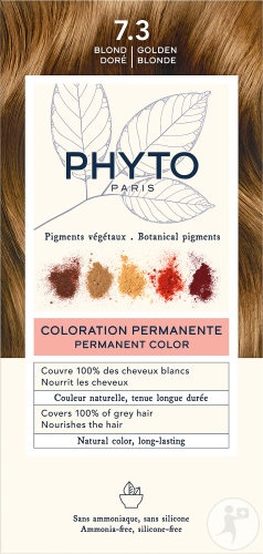Phyto Phytocolor Vopsea Permanentă 7.3 Blond Auriu 1 Kit - Img 1