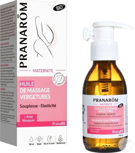 Pranarôm Pranabb Ulei De Masaj Pentru Vergeturi Bio 100ml - Img 1