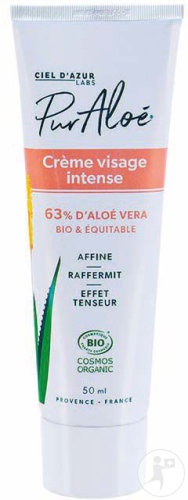 Pur'Aloé Cremă De Față Intensă Cu 63% Aloe Vera Bio 50ml - Img 1