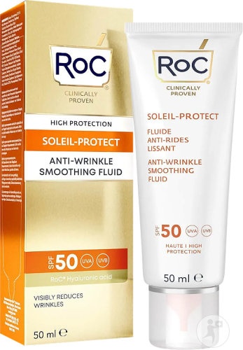 Roc Soleil-Protect Fluid Anti-Rid Netezitor SPF50 Tub 50ml - Img 1