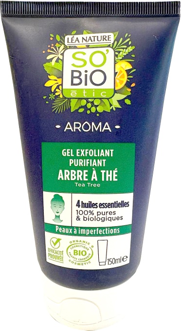 So'Bio Étic Gel Exfoliant Purifiant Cu Arbore De Ceai Flacon 150ml - Img 1