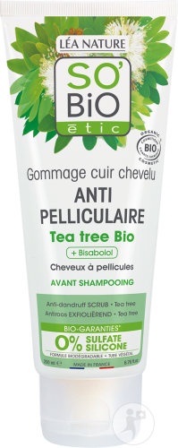 So'Bio Étic Scrub Anti-Mătreață Pentru Scalp Înainte De Șamponare Cu Arbore De Ceai Și Bisabolol Tub 200ml - Img 1