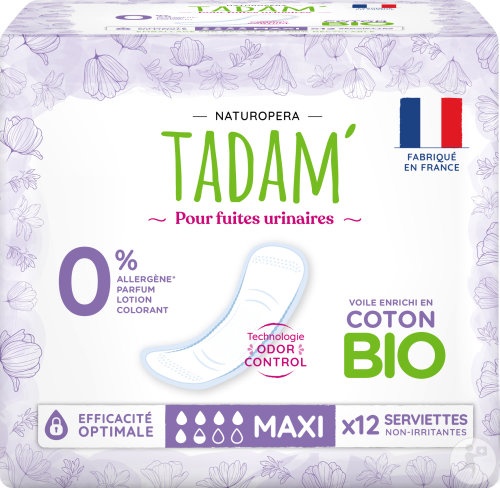 Tadam Absorbante Eco Maxi Pentru Incontinență Ușoară 12 Bucăți - Img 1