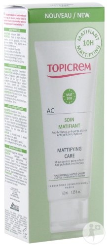 Topicrem AC Tratament Matifiant Pentru Piele Sensibilă Mixtă/Grasă Tub 40ml - Img 1