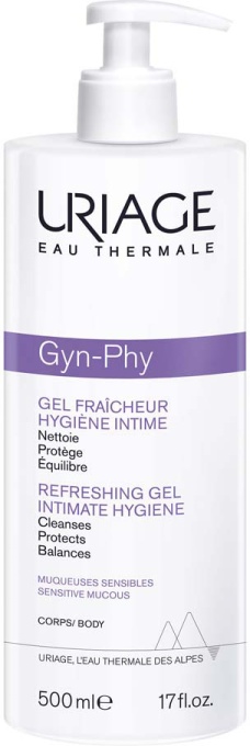 Uriage Gyn-Phy Freshness Gel Igienă Intimă Membranele Mucoase Sensibile 500ml - Img 1