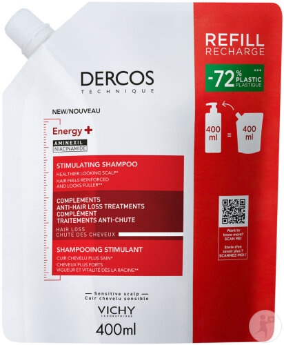 Vichy Dercos Șampon Energy+ Eco-Rezerva 400ml - Img 1