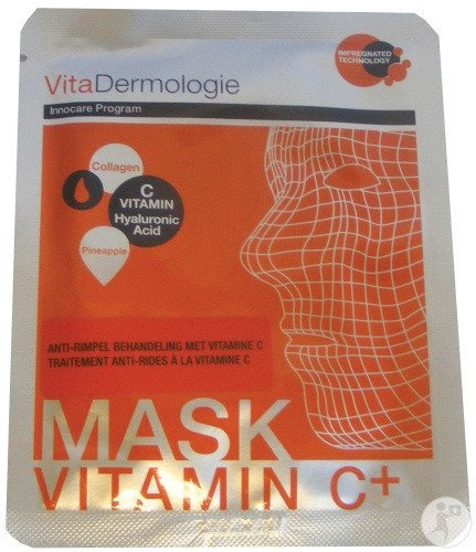 Vitadermologie Mască Tratament Antirid Cu Vitamina C 1 Bucată - Img 1