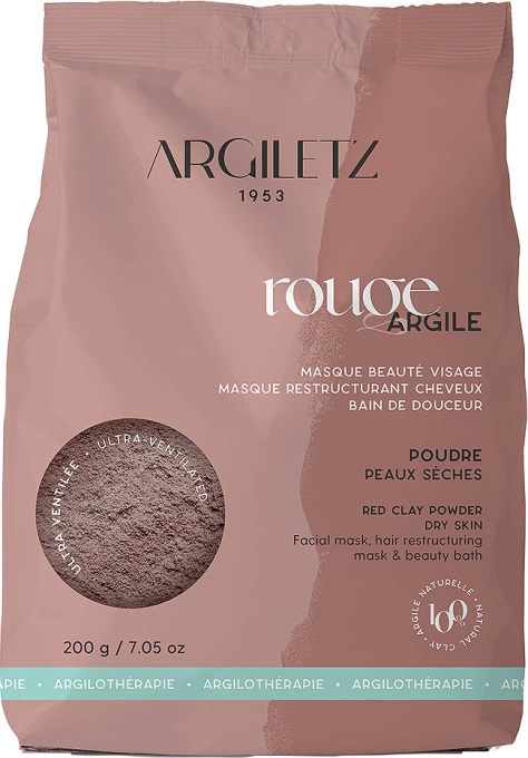 Argiletz Argilă Roșie Super Aerată Pentru Pielea Uscată Pulbere 200g - Img 1