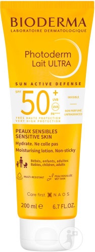 Bioderma Photoderm Lapte Ultra SPF50+ Pentru Față Și Corp Piele Sensibilă 200ml - Img 1