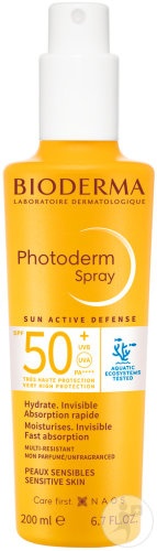 Bioderma Photoderm Spray Solar SPF50+ Pentru Piele Sensibilă 200ml - Img 1