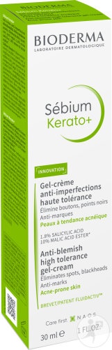 Bioderma Sébium Kérato+ Gel-Crème Anti-Imperfecțiuni Și Puncte Negre 30ml - Img 1