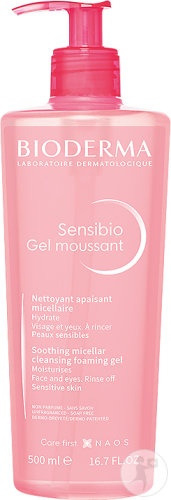 Bioderma Sensibio Gel Spumant Calmant Pentru Față Piele Sensibilă 500ml - Img 1