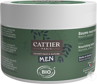 Cattier Men Balsam Hrănitor Pentru Barbă și Păr Bio 90g - Img 1