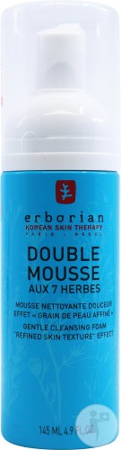 Erborian Double Mousse Spumă Delicată De Curățare Cu 7 Plante Pentru Față Flacon Cu Pompă 145ml - Img 1