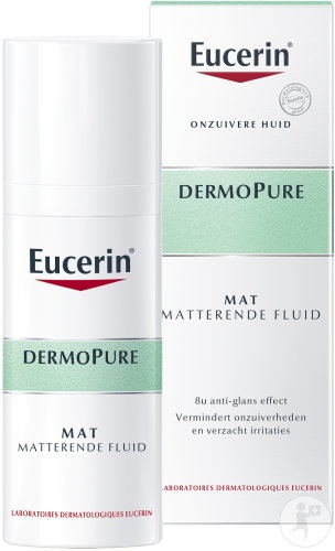 Eucerin DermoPure Mat Fluid Matifiant Piele Cu Imperfecțiuni Flacon 50ml - Img 1