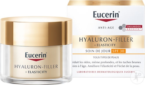 Eucerin Hyaluron Filler + Elasticity Day Care SPF30 Anti-Aging Toate Tipurile De Ten 50ml - Img 1